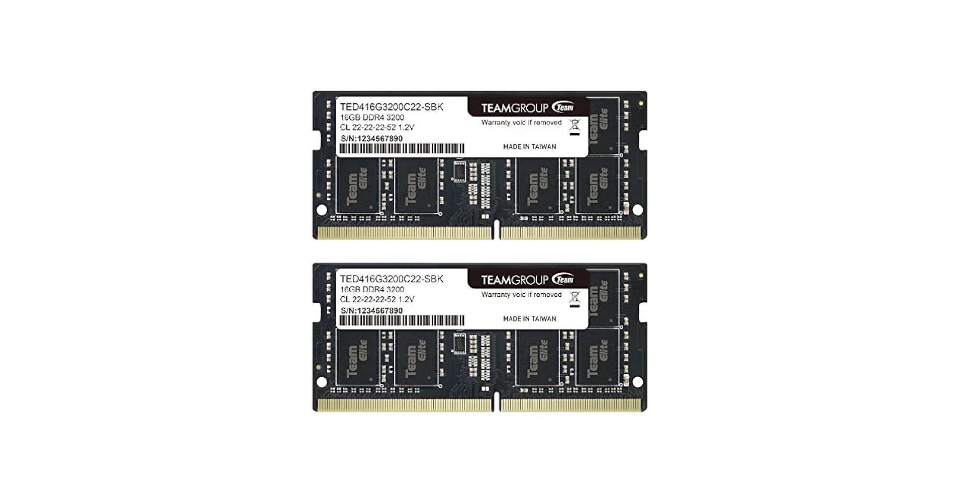 TEAMGROUP Elite DDR4 32GB Kit (2 x 16GB) 3200MHz PC4-25600